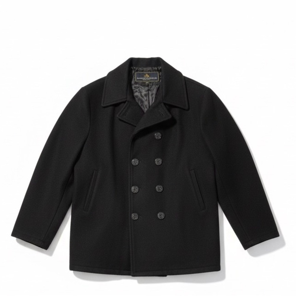 Men's Black Peacoat